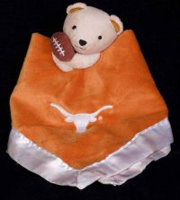 University of Texas Longhorns Orange Teddy Bear Lovey Blanket